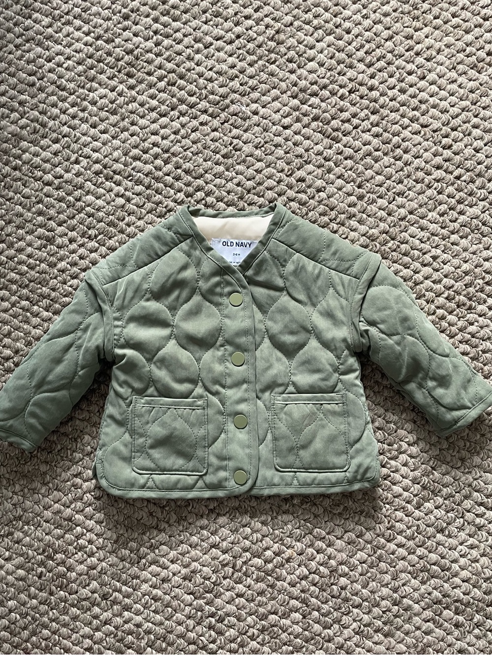 Old Navy Quilted Olive Green Puffer Jacket